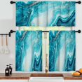 thumbnail image 3 of LALILO Kitchen Curtains and Valances Set of 3 36" Ocean Art Window Treatment Tiers for Window Decor, 3 of 5