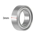 thumbnail image 3 of Unique Bargains Stainless Steel Ball Bearing Double Sealed Bearing Silver 0.24"x0.39"x0.12" 2, 3 of 4