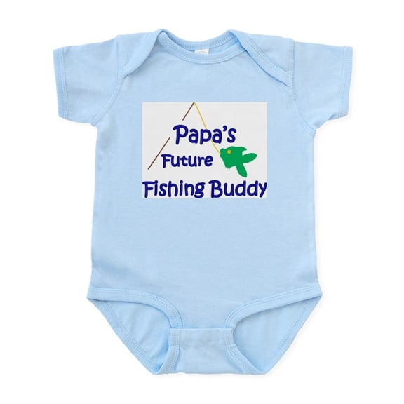 CafePress - Papa's Future Fishing Buddy Body Suit - Baby Light Bodysuit, Size Newborn - 24 Months