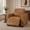 Cognac Tan, variant on MCombo 25.6'' Wide Wall Hugger Power Recliner Chair with Power Headrest, Faux Leather, Dark Grey
