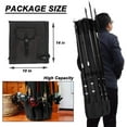 thumbnail image 4 of Multifunction Fishing Pole Bag - Waterproof Rod Reel Bag Carrier Case, Durable Canvas Tackle Large Storage Gift for Men Travel, Black, 4 of 7