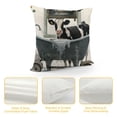 thumbnail image 4 of Orinice Cow Bathtub Graphic Decorative Men Women Boy Girl Room Cushion Throw Pillow Cover for Home Couch Living Room Bed Sofa 20x20in, 4 of 5