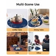 thumbnail image 2 of 15 Inch Round Placemats Set of 4, Navy Blue Flowers Non Slip Heat Insulation PP Table Mats, Rustic Abstract Floral Simple Art Washable Place Mats for Kitchen Dining Party Table Decor, 2 of 7