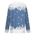 thumbnail image 4 of WEAIXIMIUNG T-Shirt à Manches Longues Imprimé de Noël pour Femmes Automne Hiver Mode Décontractée Col en V, 4 of 5