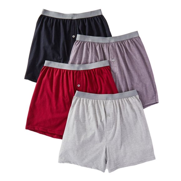 Men's Fruit Of The Loom JC4P722 Premium Assorted Knit Boxers - 4 Pack (Assorted S)