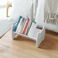 thumbnail image 5 of Honmine Small Desktop Bookshelf,Books Organizer, Tilted Bookcase,Table Top Mini Bookshelf Organizer Storage Rack for Books/CDs/Magazine Display,White, 5 of 6