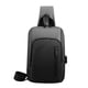 thumbnail image 1 of Bolso diagonal para el pecho para hombre, mochila recargable por USB, mochila pequeña de tela de nailon antirrobo impermeable, 1 of 5