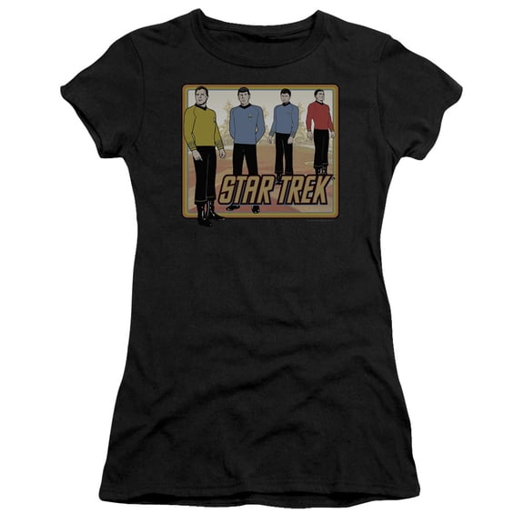 Star Trek Classic Junior Women's Sheer T-Shirt Black