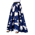 thumbnail image 1 of Sinono Jupe Longue en Chiffon à Rayures Taille Haute pour Femmes (Grande, Fleur), 1 of 1