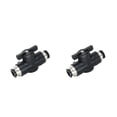 thumbnail image 1 of Kenally Conector de empuje neumático profesional Buen sellado Válvula de mano a prueba de fugas Válvula de bola manual Limitación de BUC-10 negro (10 mm) 2piezas, 1 of 6