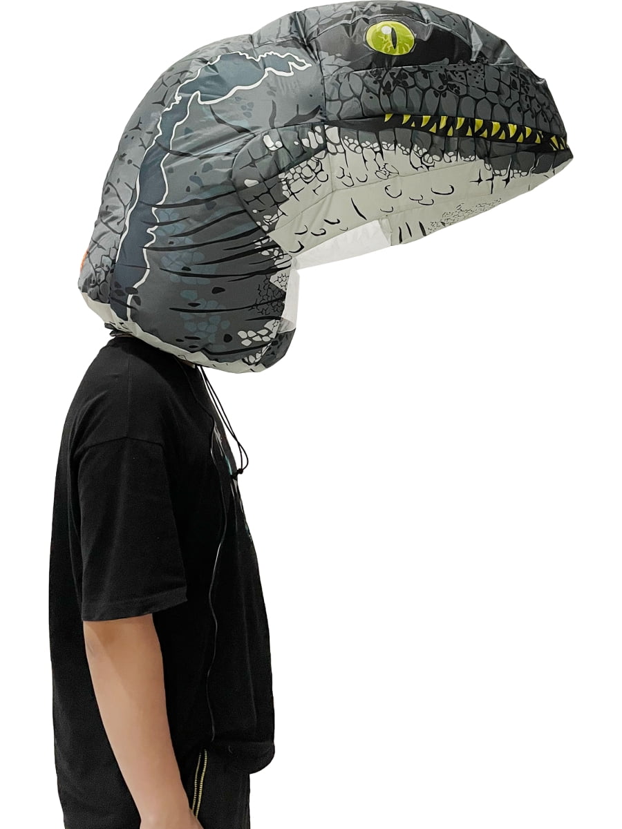 Studio Halloween Inflatable Realistic Velociraptor Dinosaur Head