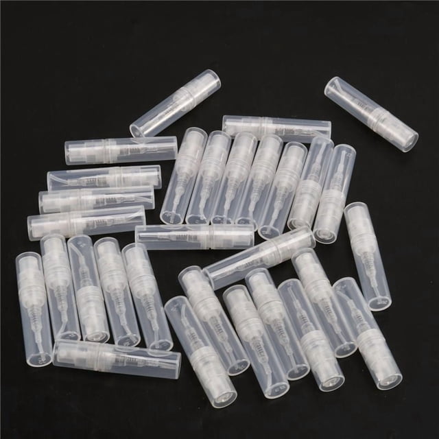 120 Piezas Botella de Plástico de Atomizador Transparente de 2 Ml Botella de Muestra Vacía de Perfume Desechable En Aerosol para Fiesta de Viaje