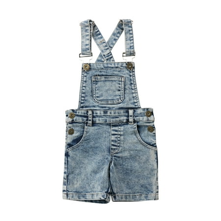 

Baby Little Girls Boys Kids Denim Short Overalls Denim Jumpsuit Boyfriend Jeans Denim Romper Shortalls