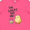 thumbnail image 4 of Inktastic The Chicks Dig Me Easter Baby Chick with Basket and Eggs Youth T-Shirt, 4 of 5