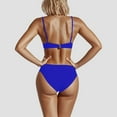 thumbnail image 4 of Women's Swimsuits High Performance Workout Swimsuit For Swimming Running Fitness Backless Sports Bathing Suit With Removable Padding Striped Swimsuit Shorts Kids Swim Shorts Blue Bikini Top Women's, 4 of 6
