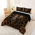 thumbnail image 2 of Erosebridal Women Cheetah Printed Full Size Comforter Sets,Watercolor Aesthetic Letter P Initial Print Bedding Sets For Adults,Black Reversible,3 Pieces, 2 of 7