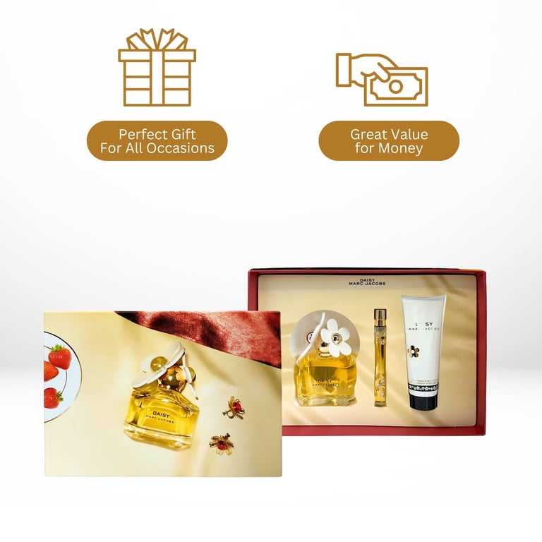 セール！【at DAISY 】パーフェクトセット　3点 Marc Jacobs Daisy Perfume Gift Set for Women - 3 Piece Eau De