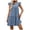 Blue, variant on vigerkar Women's Summer Dresses Sleeveless Ruffle Sleeve Round Neck Solid Loose Short Flowy Pleated Mini Dress (Blue, S)