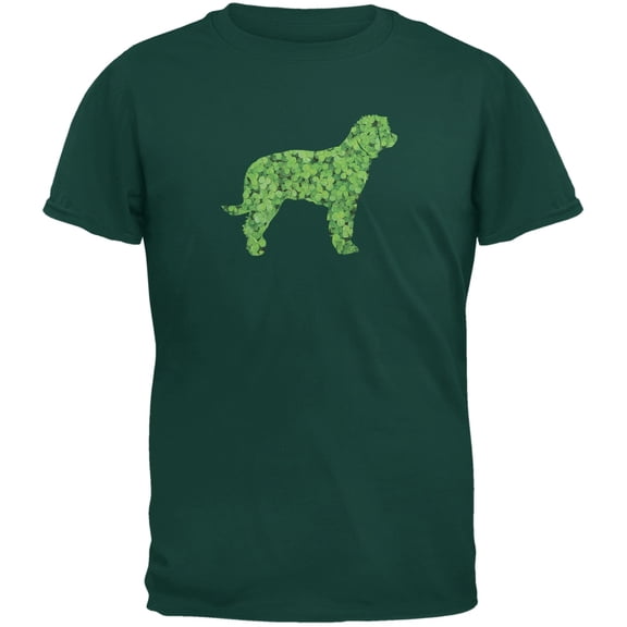 St. Patricks Day - Labrador Retriever Shamrock Forest Adult T-Shirt - X-Large