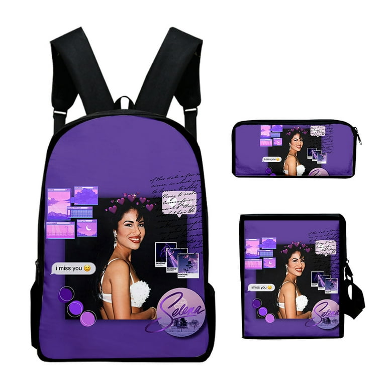 ★COURONNE★ Selena Rev Backpack 28_RXBBX25111BKX Selena Quintanilla Merch Backpack Rucksack Cosplay Zip Pack