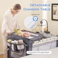 thumbnail image 6 of INFANS 5 in 1 Baby Bassinet with Playard, Larger Size Bedside Sleeper, Diaper Changer, Mattress for Newborn Toddlers, 6 of 9