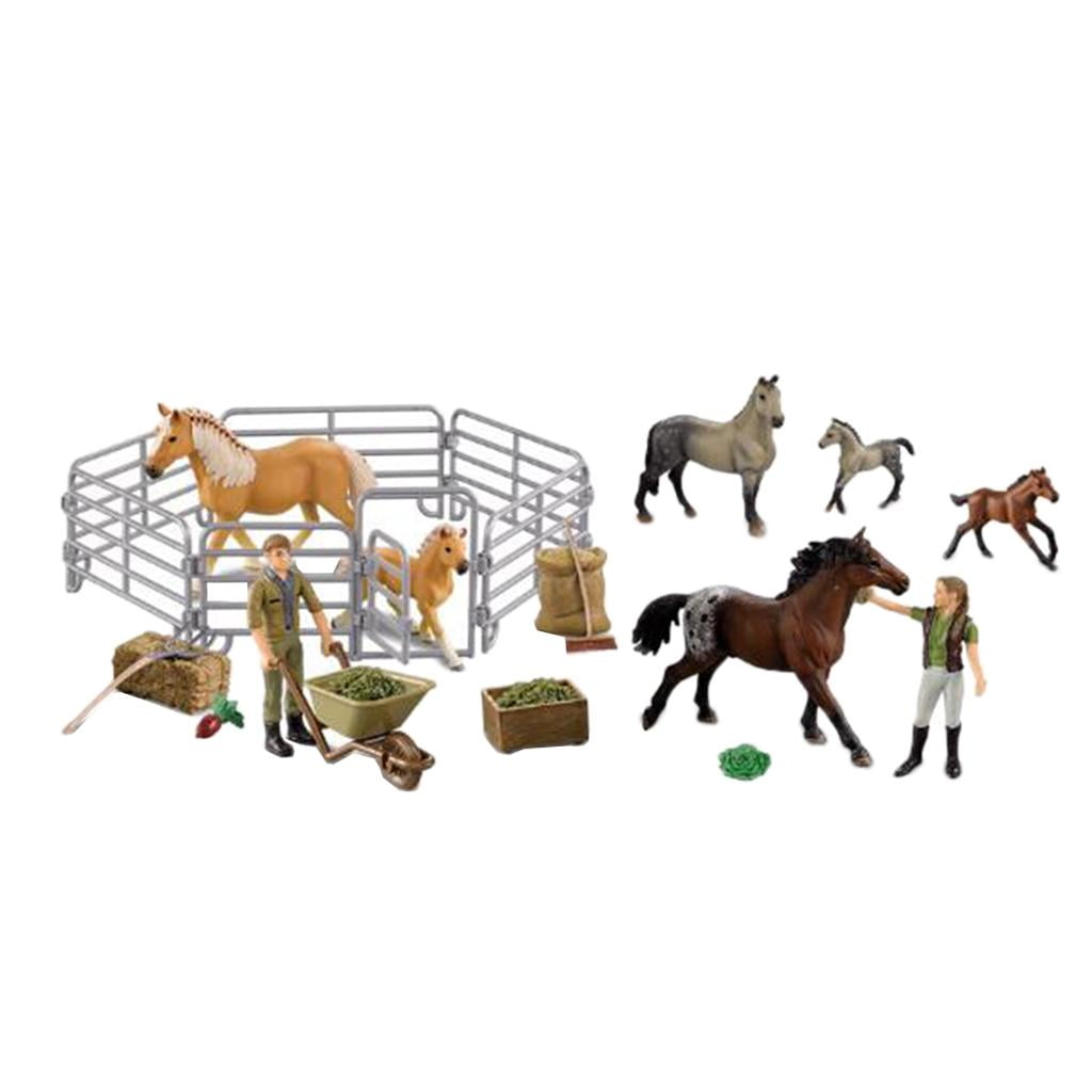 Farm Animals Farmhouse Toys, 150PCS Farm Building Toys, Farm Figurines And Fence Farm Playset, Farm Figures Farmer Vehicle Toy Truck Pretend Play Set For 3-10 Years Old Kids Boys Girls Toddlers