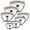 Khaki, variant on Vesteel 7 PCS Stainless Steel Mixing Bowls, Metal Nesting Salad Bowls with Lids, 4.5/3.5/3/2.5/1.5/1.2/0.7 QT - Blue