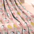 thumbnail image 3 of Pink Checkered Cow Pattern Blanket,Comfortable Soft Flannel Throw Blanket,All Season,Warm Lightweight Blankets for Sofa Bed Couch Living Room Chair,30"x40", 3 of 4