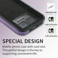 thumbnail image 5 of TECH CIRCLE Case for iPhone 13 Pro Max, [Built-in 2 Micro-SIM Card Slots] Slim Soft Shockproof Protective Cover with Ring Holder Stand + Card Holder Pocket + Eject Pin Holder - Lavender, 5 of 8