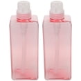 thumbnail image 2 of MasteelfCA 2PCS 650ML Four-square Emulsion Bottle Body Wash Shampoo Pump Bottle Portable Refillable Hand Soap Dispenser Bottle Large Capacity Lotion Bottle for Home Hotel Use(Pink), 2 of 9