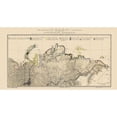 thumbnail image 3 of Buache 24x15 Black Modern Framed Museum Art Print Titled - Arctic Ocean Coast Russia - Buache 1874, 3 of 5