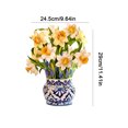 thumbnail image 2 of Tarjeta postal con ramo de papel 3D para el día de la madre con saludo de flores emergentes (Narciso), 2 of 5