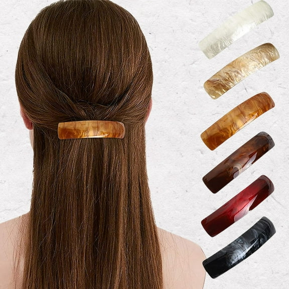6 Pcs Hair Barrettes for Women Large Barrettes Hair French Clips Pin Retro Clasp for Mom Gifts Women Accessories, 6 Colors(Multicolor,Classic)