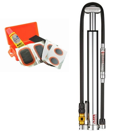Lezyne Micro Floor Drive - Lezyne Micro Floor Drive HVG Pump - Presta & Schrader Compatible + Patch Kit
