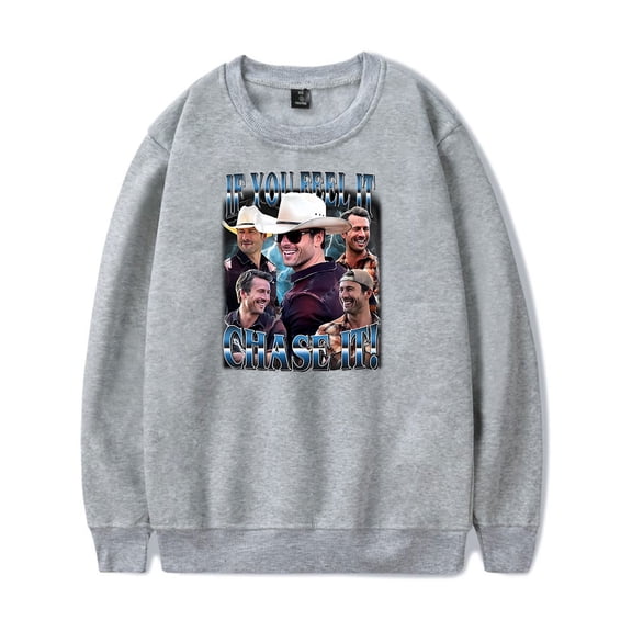 twisters merch Glen Powell If You Feel It Chase It sweater capless crewneck sweater men/women pullovers