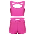 thumbnail image 1 of iEFiEL Kids Girls Sleeveless Activewear Crop Top with Dance Shorts for Yoga Workout Gym, 1 of 5