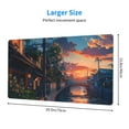 thumbnail image 2 of Naloa Twilight Canal Reflection Gaming Mouse Pad Large Mouse Mat Long Extended Desk Pad Non-Slip Rubber Mice Pads Stitched Edges Thin Pad (16x29.5 Inch), 2 of 8