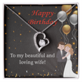 thumbnail image 2 of To My Wife Beautiful and Loving Wife Birthday Message Forever Necklace w Message Card, 2 of 8