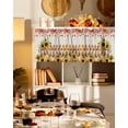 thumbnail image 3 of Valances for Windows Fence Sunflower Pumkin Rod Pocket Cafe Window Treatments Valance Curtains for Kitchen Bathroom Laundry Basement Windows 60"x18", 3 of 6