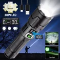 thumbnail image 3 of 25000000 Lumens Super Bright LED Flashlight Rechargeable 30W Tactical Work Light, 3 of 4