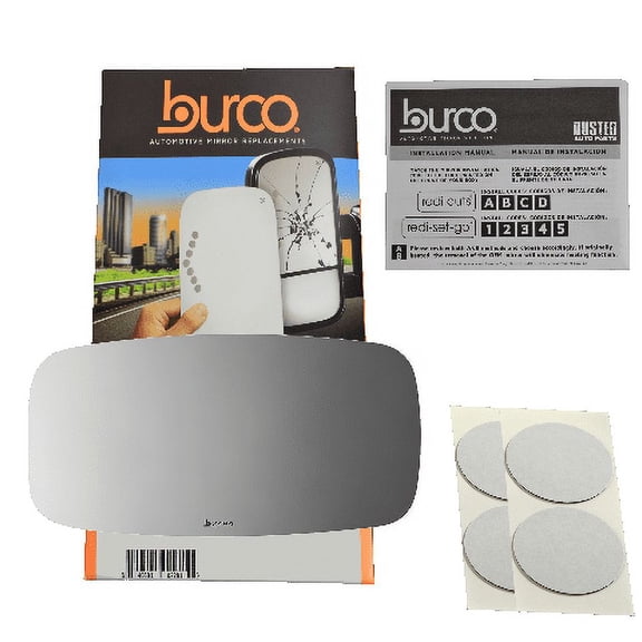 Burco Side View Mirror Replacement Glass - Clear Glass - 2484