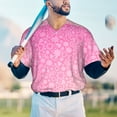 thumbnail image 6 of Daiia Breast Cancer Pink Ribbons Awareness Mens Baseball Jersey Button Down Shirts Short Sleeve Sports Uniforms-Large, 6 of 9