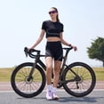 thumbnail image 6 of KOFUBOKE Workout Sets for Women 2 Piece, Slim Fit Summer Pilates Outfits with Short Sleeve Top and High Waist Hip Lifting Shorts for Gym, Yoga & Daily Wear, 6 of 7