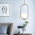 thumbnail image 3 of Wuzstar Modern Glass Ball Hanging Lamp Gold Indoor Farmhouse Ceiling Light Chandelier for Kitchen Island Living Room, 3 of 11