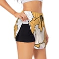 thumbnail image 3 of Lsque Prince Corgi Dog Printed Women's Running Shorts with Liner Pockets,Elastic Quick Dry Workout Athletic Gym Yoga Shorts,Womens High Waist Shorts-Small, 3 of 9