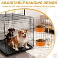 thumbnail image 4 of Uxcell Crate Dog Bowl, Removable Stainless Steel Pet Cage Hanging Anti-overturn Food Water Feeder Cage Cup (Round, Green, 25.3oz), Intended for Puppies/Cat/Rabbit/Bird, 4 of 7