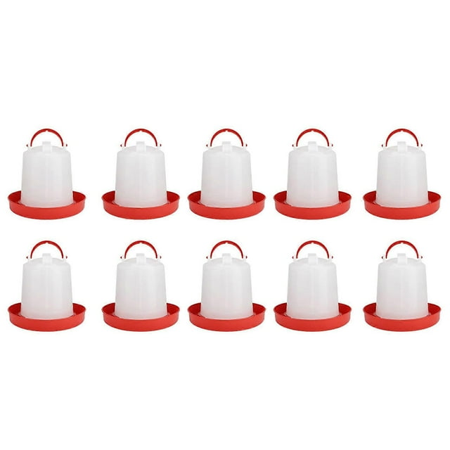 Lot de 10 abreuvoirs automatiques pour poulets, volailles, poules, mangeoires, seau d'eau, équipement agricole