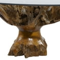 thumbnail image 4 of DecMode 36"W, 19"H Teak Rustic Coffee Table, Brown, 1-Piece, 4 of 17