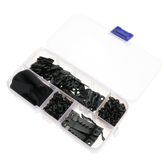Raindrops Black Photo Frame Hooks with Easel Back, Picture Hanging Hangers and Buttons for Wall Decor