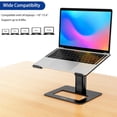 thumbnail image 3 of LSX Aluminum Laptop Stand Ergonomic Adjustable Notebook Stand Riser Holder Computer Stand Compatible with Air Pro Dell HP Lenovo More -; Laptops (), 3 of 9